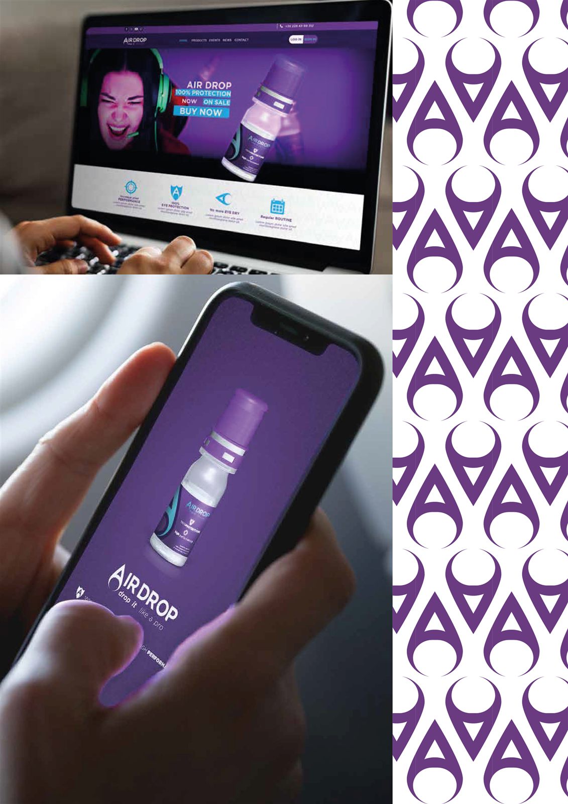 Air Drop — mockup sito e mobile